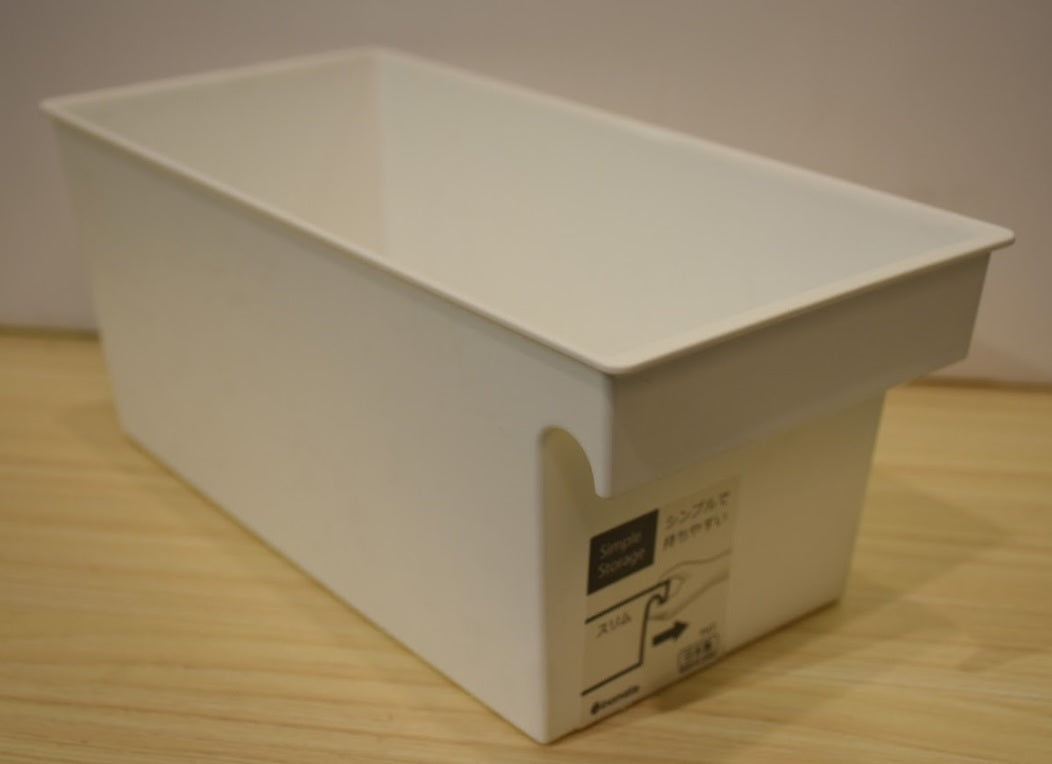 Inomata Simple storage box slim, white