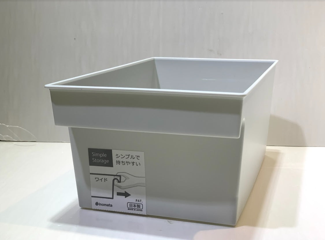 Inomata Simple storage box wide, gray 4666