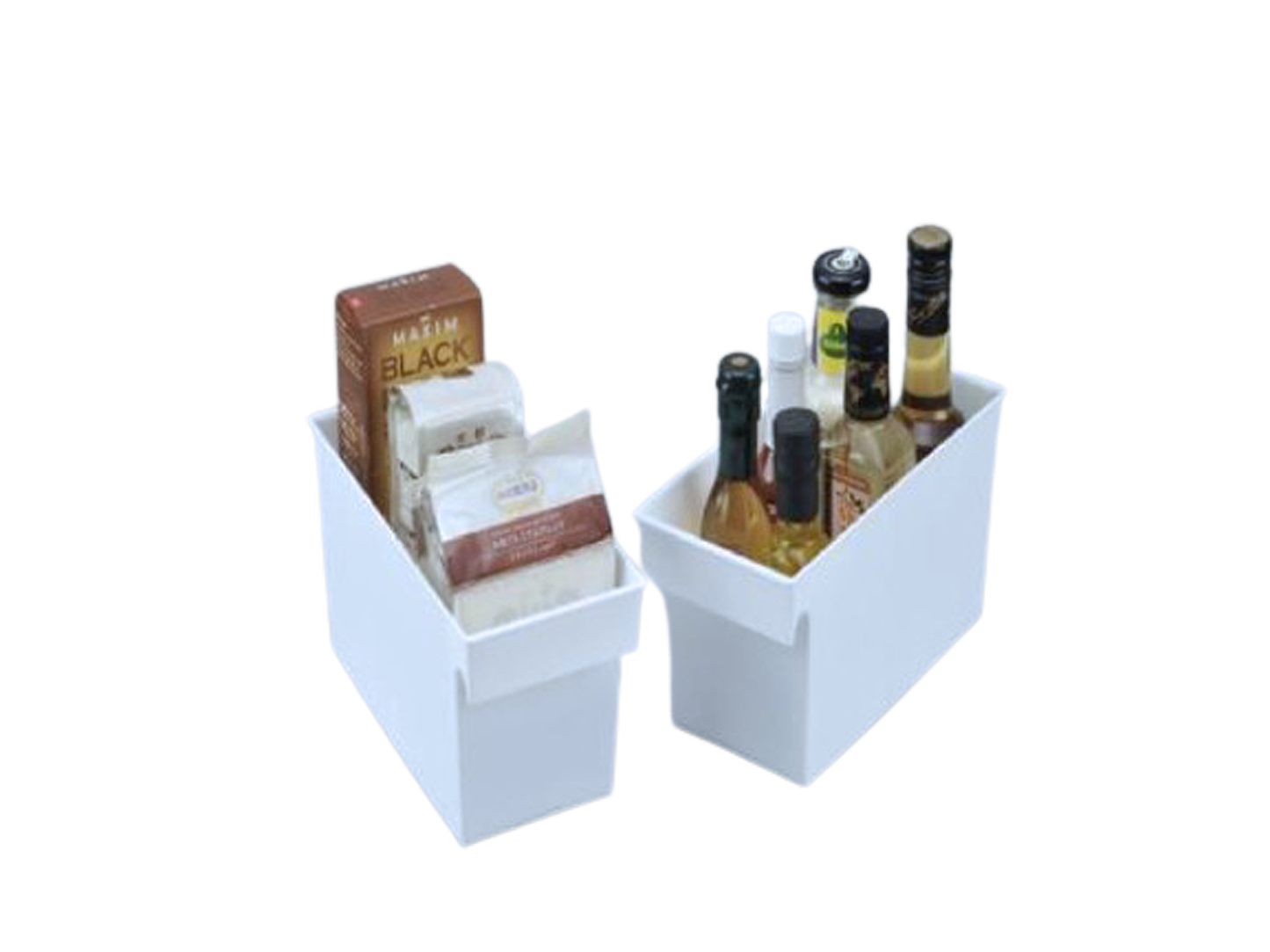 Inomata Simple storage box slim, white