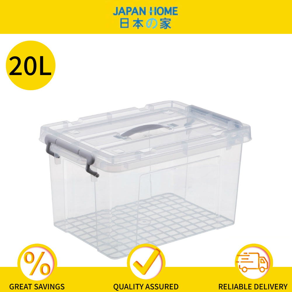 (Pre-order) 20L Multi Purpose Plastic Storage Box with Lock (44 x 30 x 25cm)