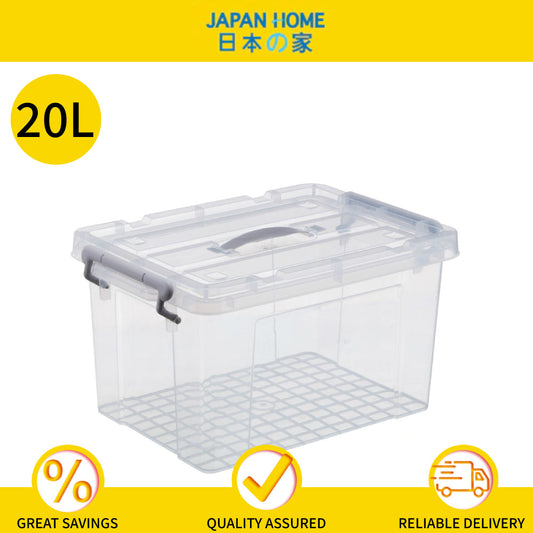 (Pre-order) 20L Multi Purpose Plastic Storage Box with Lock (44 x 30 x 25cm)